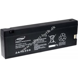 Powery Bly-Gel Batteri til Panasonic Type LC-S2312