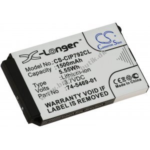 Batteri til wireless IP-Telefon Cisco 7026g, 7925g, 7926, Typ 74-5469-01