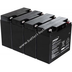 Powery Bly-Gel Batteri til UPS APC RBC 55 20Ah (erstatter ogs 18Ah)