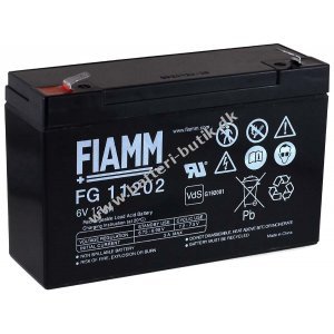 FIAMM Batteri til UPS Ndstrm, ndbelysning 6V 12Ah (erstatter ogs 10Ah)