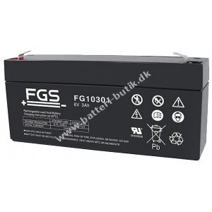 FGS FG10301 Blybatteri 6V 3Ah