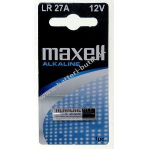 Maxell Alkaline Batteri Knapcelle LR27A 2er blister