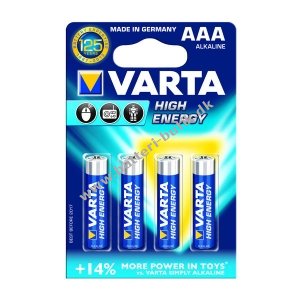 Varta Longlife Power Alkaline Batteri LR03 AAA 4er blister 04903121414