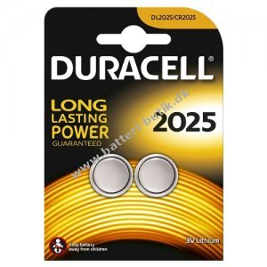 Duracell CR2025 Lithium Knapcelle 2er Blister x 100 (200 batterier)