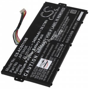 Batteri til Acer Chromebook Spin 511 R752T-C1Y0 Laptop