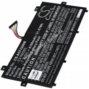 Batteri til Asus ChromeBook Flip CM3 CM3200FDA-HW0015 Laptop