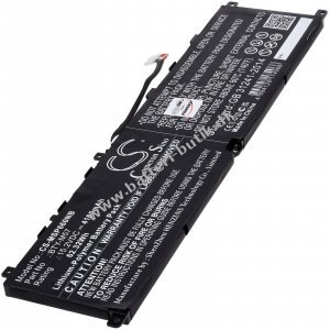 Batteri passer til Laptop MSI GP66, GP76, Leopard 10UG, Type BTY-M57