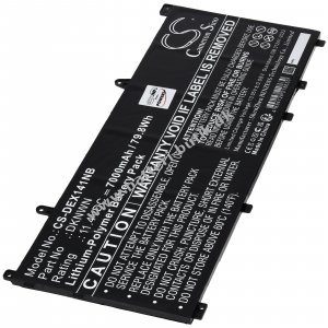 Batteri til Laptop Dell Alienware X14 R1 X14 R2 Typ DKNWN