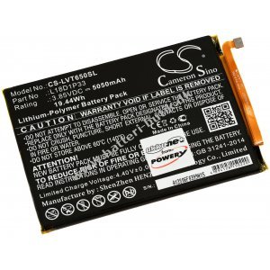 Batteri egnet til Tablet Lenovo Tab V7 / PB-6505M / Type L18D1P33 bl.a.
