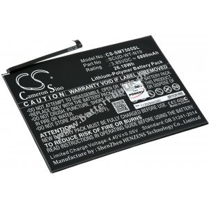 Batteri passer til Tablet Samsung Galaxy Tab A7 10.4 (2020), SM-T500, Type SCUD-WT-N19 osv.