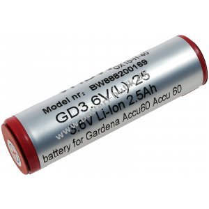 Batteri til Gardena Grskantsaks 8800 / Type Accu60 Li-Ion