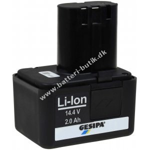 Gesipa Li-Ion Hurtigt udskiftningsbatteri AccuBird, PowerBird, Firebird 14,4V 1,3Ah