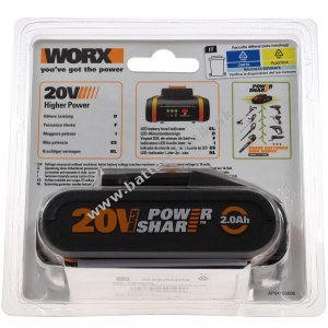 WORX WA3551.1 Batteri 20V 2Ah Li-Ion