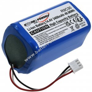 Batteri passer til Robotstvsuger Liectroux C30B, C30B 2D, Midea M4, Type MD-C30B