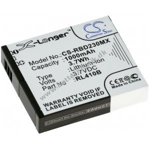 Batteri passer til Action-Cam Rollei 400 / 410 / 230 / 240 / Type RL410B