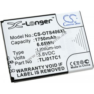 Batteri kompatibel med Alcatel Type TLi017C1