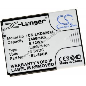 Batteri til LG Type BL-59UH