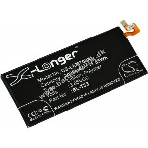 Batteri kompatibel med LG Type BL-T33