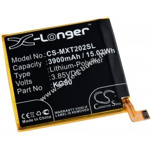 Batteri passer til Mobil, Smartphone Motorola Moto One Hyper, XT2027-2, Type KG50 osv.