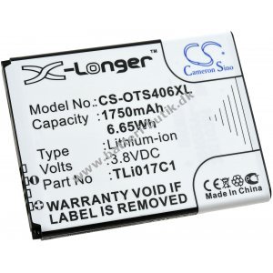 Batteri passer til Mobil, Smartphone Alcatel One Touch Pop 3 4.5, OT-5017, Type TLi017C1 m.fl.