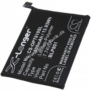 Batteri til OnePlus KB2003 Smartphone Mobil