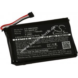 Batteri til GPS Navigation Garmin DriveLuxe 50 / Typ 361-00056-21 osv.