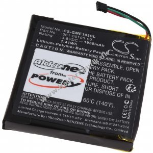 Batteri passer til GPS Cykel-Computer Garmin Edge 1030, Type 361-00105-00