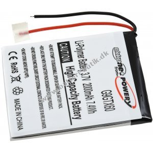 Batteri passer til GPS, Navigation NavGear GTX-60, RSX-60, Type A505068G m.fl.