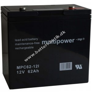 Powery BleiBatteri (multipower) til El-krestol Invacare Ranger II MWD zyklenfest