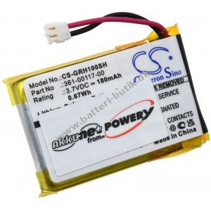 Batteri passer til Smartwatch Garmin Approach S10, Type 361-00117-00