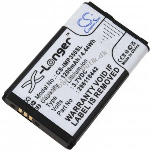 Batteri til Ingenico iMP350 Payment-, Betalings- og kortterminal