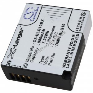 Batteri til Panasonic DMC-GF16/ Type DMW-BLG10