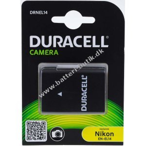 Duracell Batteri til Nikon D3100 DSLR 1100mAh