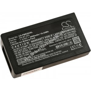 Batteri til Etiketprinter Brother RJ-2030, RJ-2050 / Type PA-BT-003