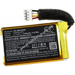 Batteri til Højttaler , Speaker JBL Clip 4, Type GSP903052