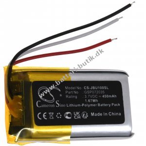 Batteri Passer til hjttaler JBL UA Sport, UA One Ear BTBK, Typ GSP072035
