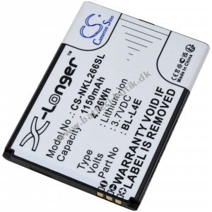 Batteri kompatibelt med Nokia Typ BL-L4E