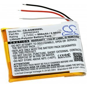 Batteri til Wireless Hovedtelefon Astro Gaming A50 / Typ SRP603443