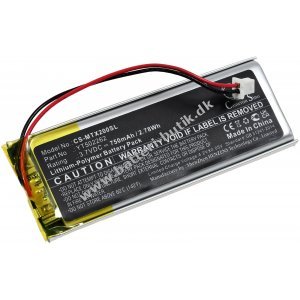 Batteri passer til Bluetooth-Samtaleanlg Midland BTX2 Pro, Type YT502262