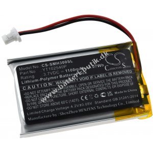 Batteri til Wireless Headset Sena 30K, SP46, 50S, Typ YT102540P