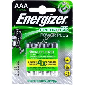 Energizer PowerPlus Micro AAA Batteri 700mAh 4er Blister