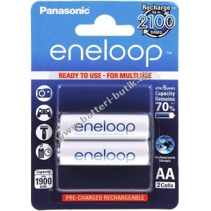 Panasonic eneloop Batteri AA  2er-Blister (BK-3MCCE/2BE)
