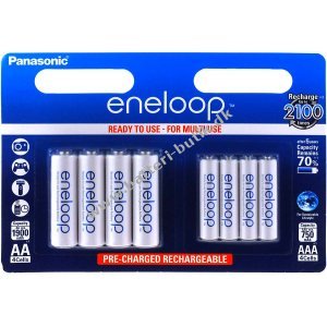 Panasonic eneloop Batteri AA / AAA - 2x 4er Blister / Type BK-KJMCCE44E