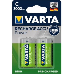 Varta Batteri Ready to Use 56714 Baby C LR14 HR14 3000mAh NiMH 2er Blister