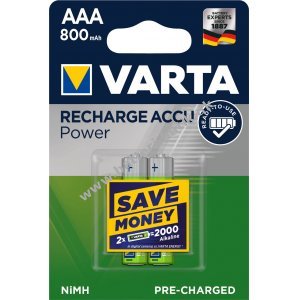 Varta Power Batteri Ready2Use TOYS Micro AAA 2er Blister