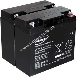 Powery Bly-Gel Batteri til UPS APC Smart-UPS 1500 20Ah (erstatter også 18Ah)