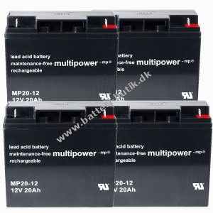 Powery Blybatteri (multipower) til UPS APC Smart-UPS XL 2200 Tower/Rack Convertible 20Ah