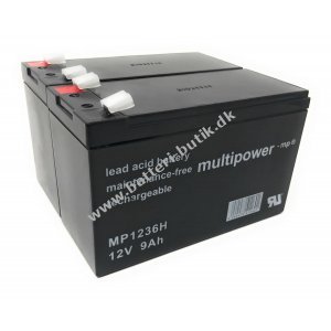 Powery Blybatteri MP1236H til UPS APC Smart-UPS SC 1000 - 2U 9Ah 12V (Erstatter også 7,2Ah/7Ah)