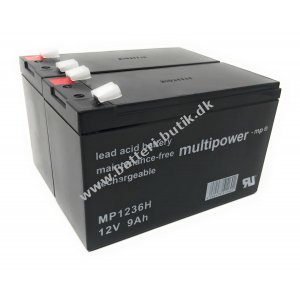 Powery Blybatteri MP1236H til UPS APC Smart-UPS SUA750RMI2U 9Ah 12V (Erstatter ogs 7,2Ah/7Ah)