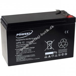 Powery Bly-Gel Batteri til UPS APC Back-UPS 650 9Ah 12V